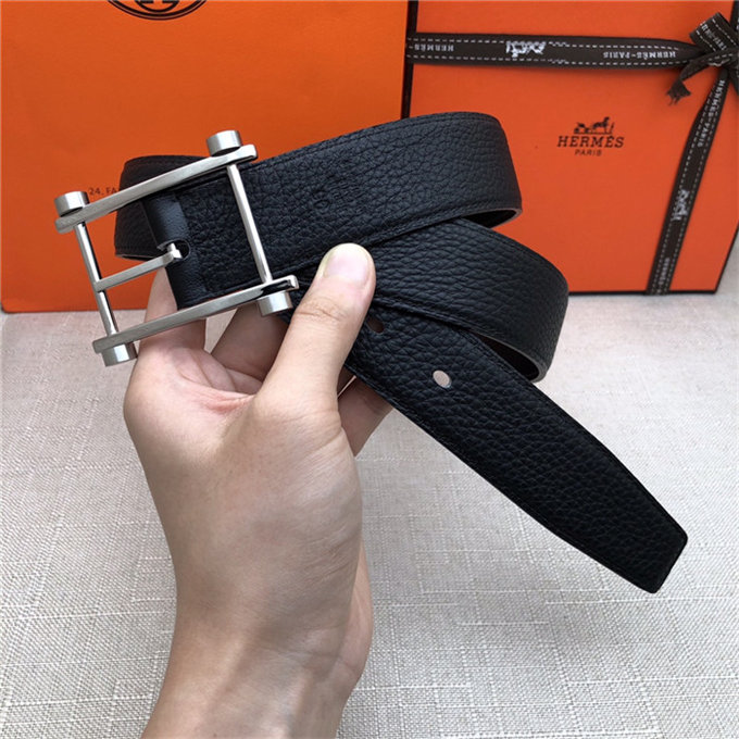 Hermes Reversible belt 32 mm Togo Black High