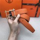 Hermes Reversible belt 32 mm Togo Orange High