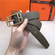 Hermes Cape Code 32 reversible belt Togo Grey High