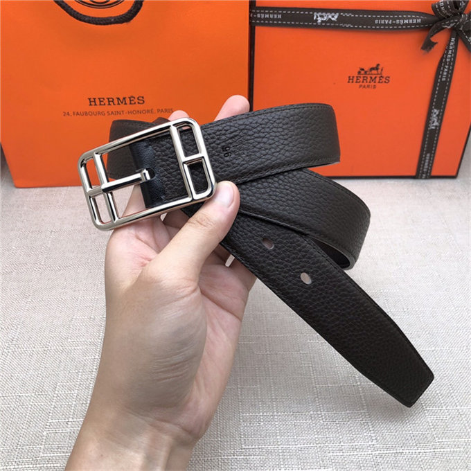 Hermes Cape Code 32 reversible belt Togo Coffee High