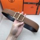 Hermes Batonnet belt buckle & Reversible leather strap 32/38 mm Togo Camel High