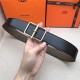 Hermes Batonnet belt buckle & Reversible leather strap 32/38 mm Togo Grey High