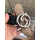 Gucci GG belt with interlocking G buckle Silver 38mm High