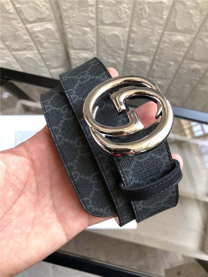 Gucci GG belt with interlocking G buckle Silver 38mm High