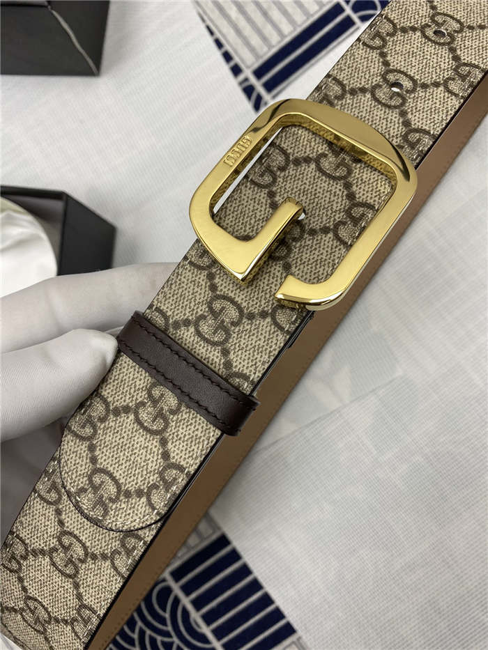 Gucci GG belt with G buckle Gold 38mm High