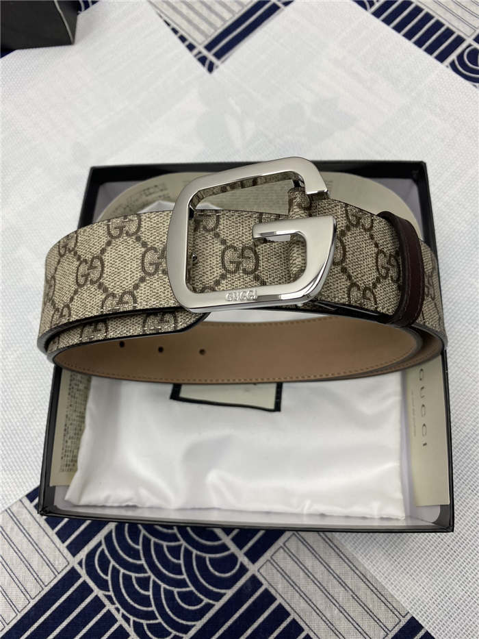 Gucci GG belt with G buckle Silver 38mm High