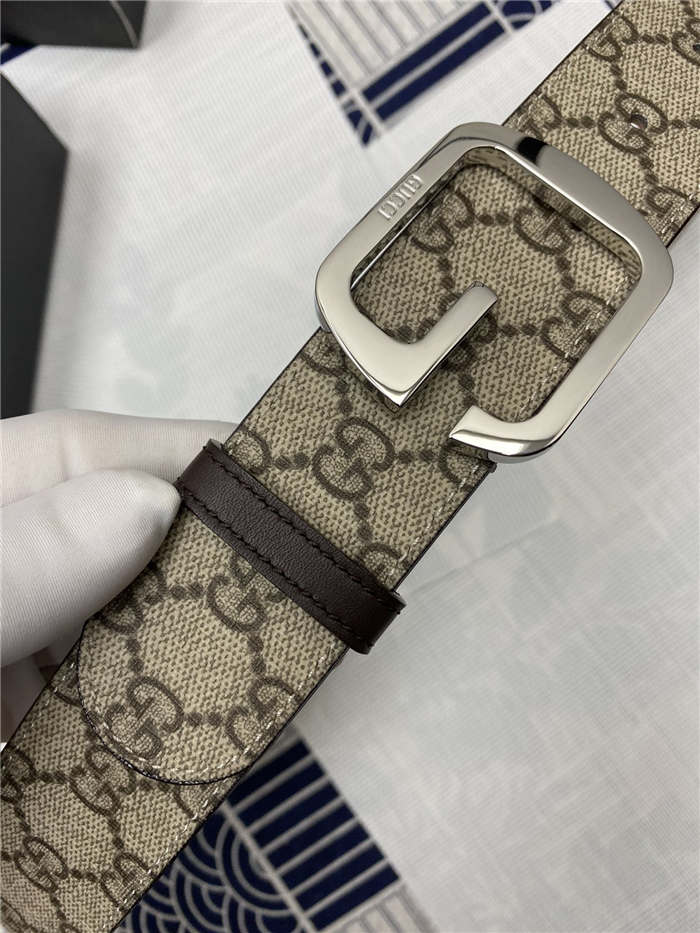 Gucci GG belt with G buckle Silver 38mm High