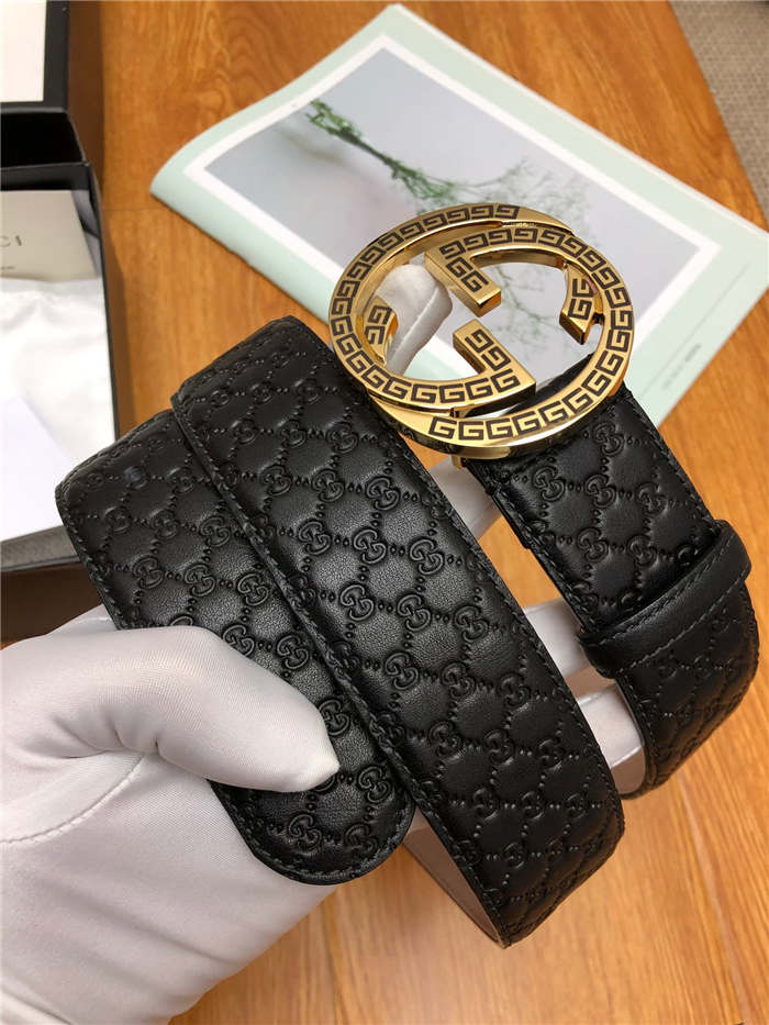 Gucci GG belt with G buckle Gold 38mm High