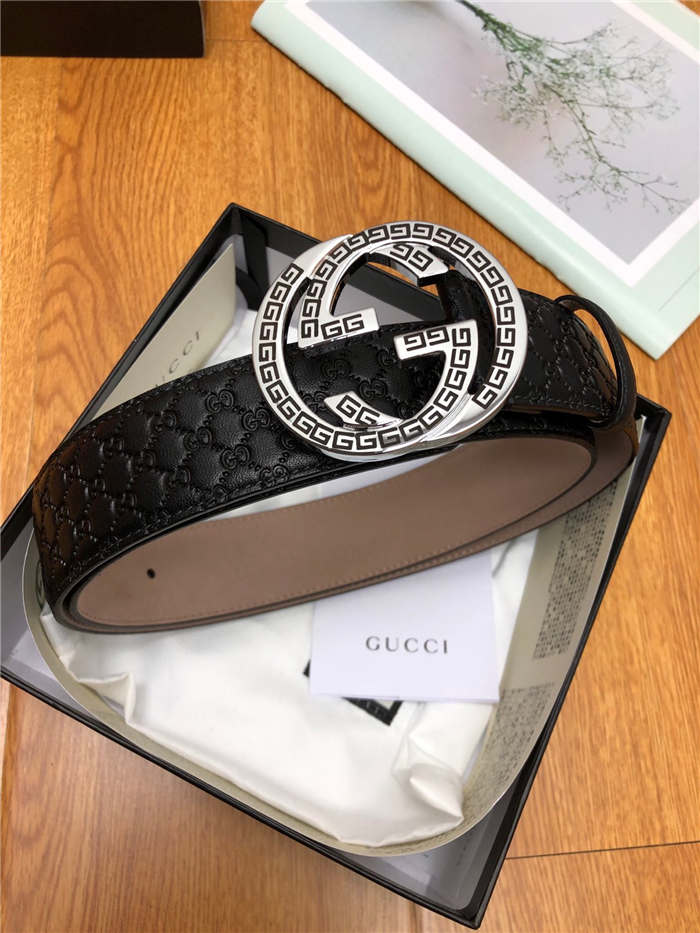 Gucci GG belt with G buckle Silver 38mm High