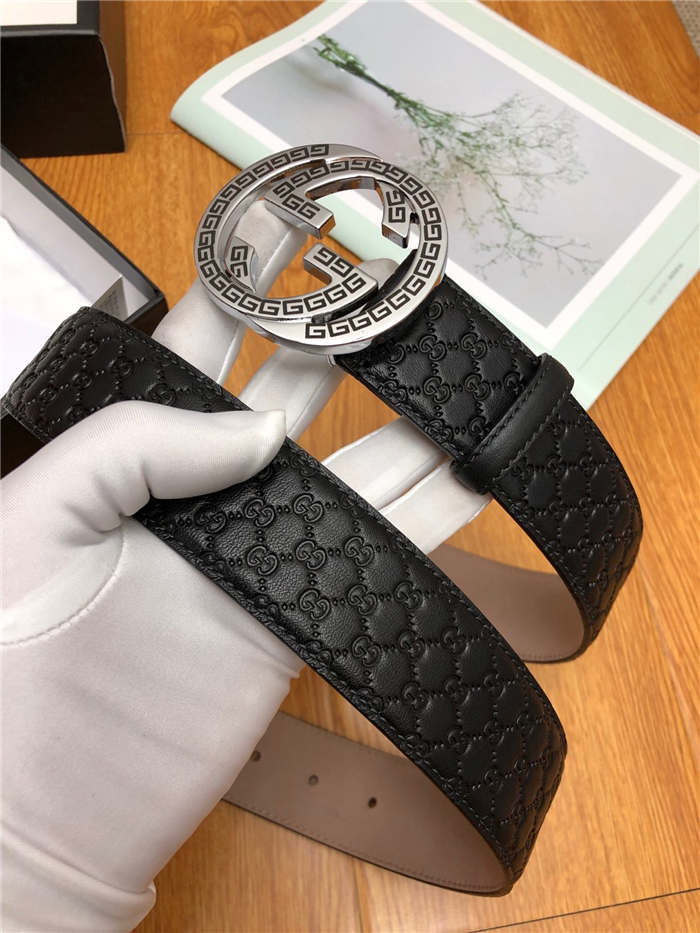 Gucci GG belt with G buckle Silver 38mm High