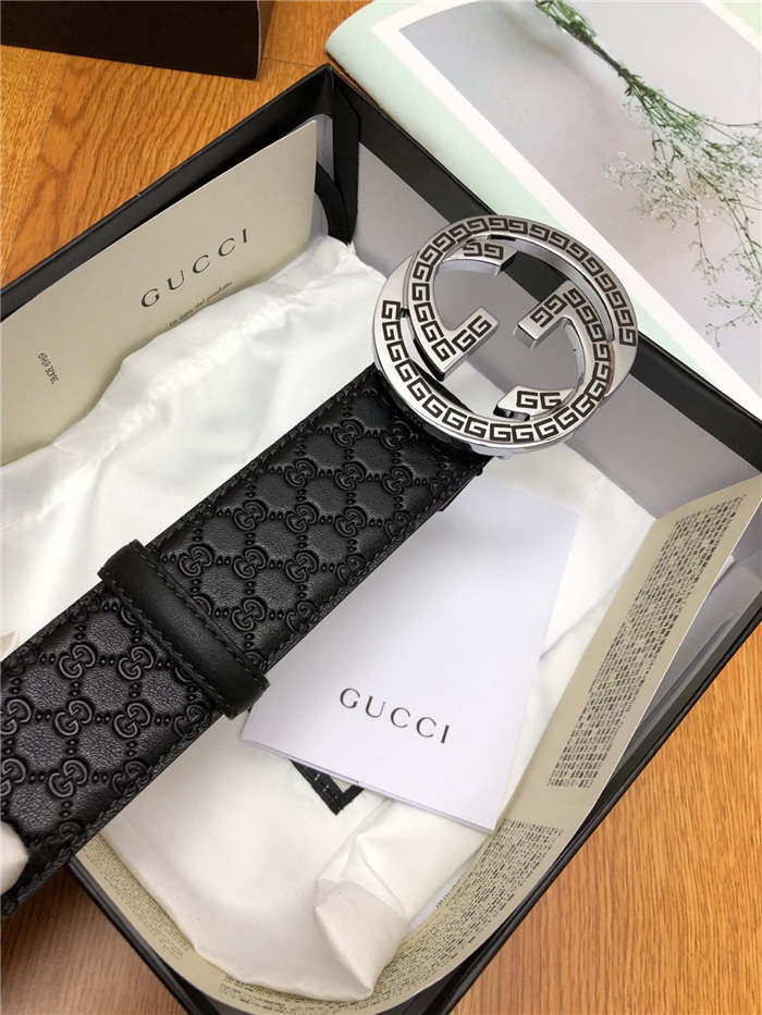 Gucci GG belt with G buckle Silver 38mm High