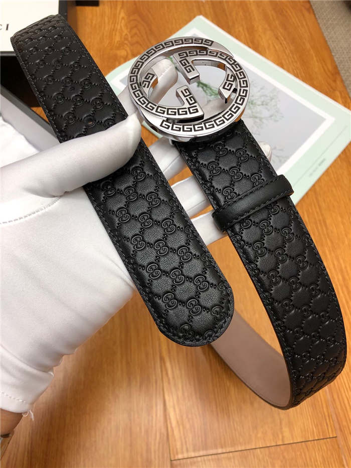 Gucci GG belt with G buckle Silver 38mm High