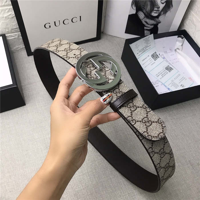 Gucci GG Supreme belt with G buckle 38mm High