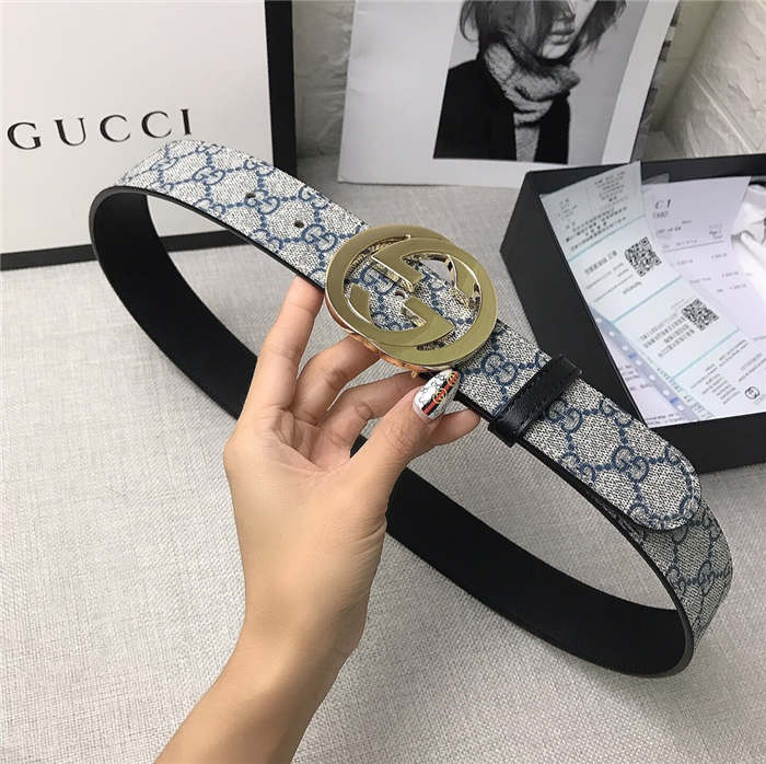 Gucci GG Supreme belt with G buckle 35/38mm High