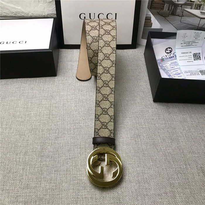 Gucci GG Supreme belt with G buckle 35/38mm High