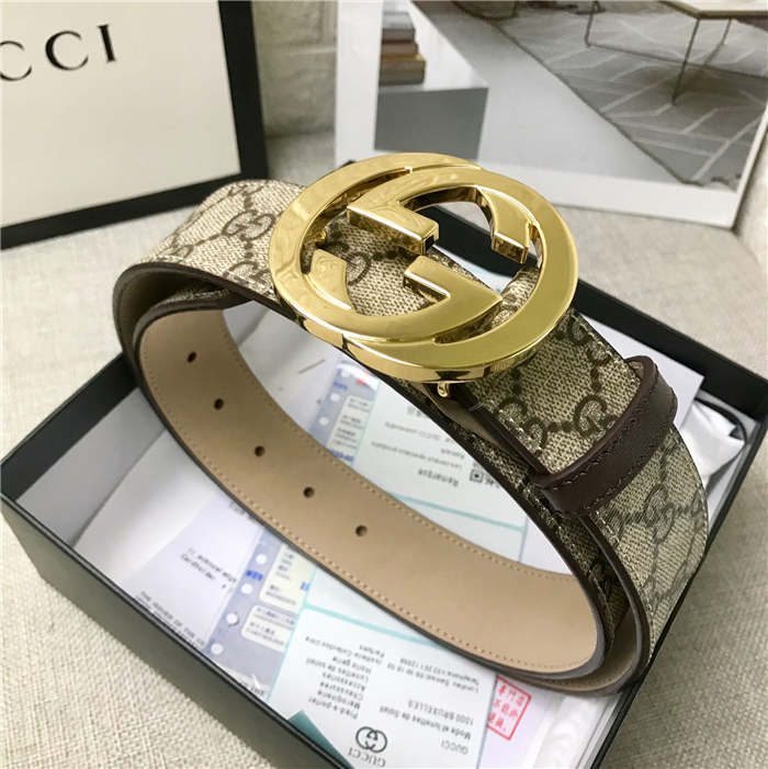 Gucci GG Supreme belt with G buckle 35/38mm High