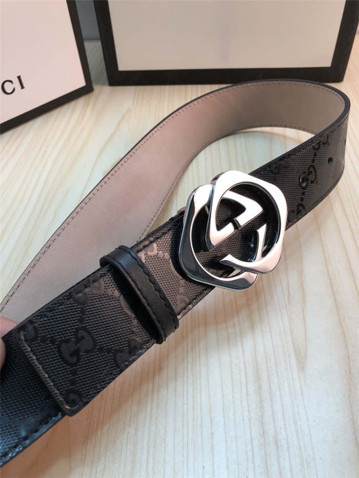 Gucci GG Supreme belt with G buckle Silver High