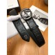 Gucci Signature belt with interlocking G buckle 38mm Pewter High