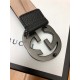 Gucci Leather belt with interlocking G buckle 40mm High