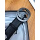 Gucci Leather belt with interlocking G buckle 40mm High