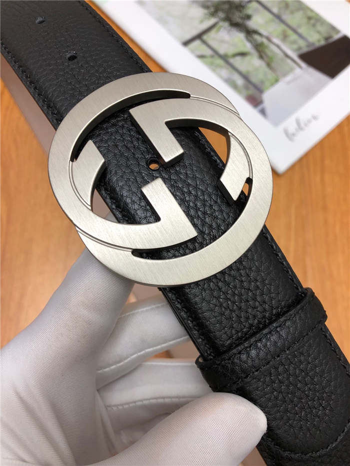 Gucci Leather belt with interlocking G buckle 40mm High