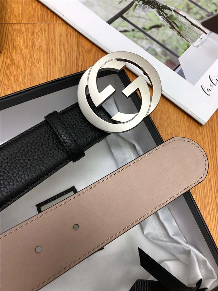 Gucci Leather belt with interlocking G buckle 40mm High