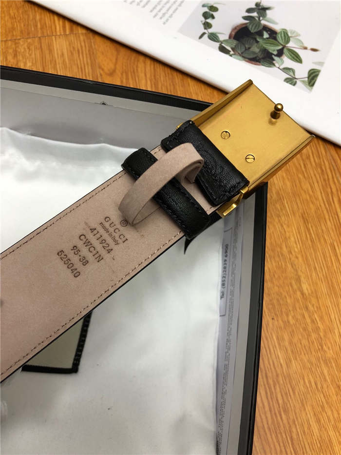 Gucci Signature belt with Leopard buckle 38mm High