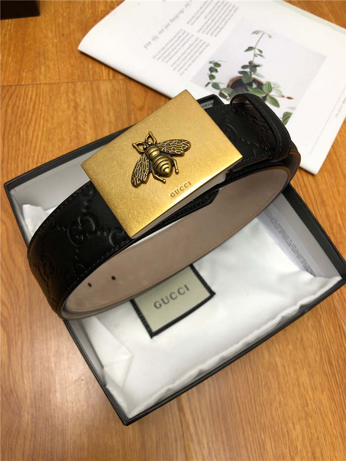 Gucci Signature belt with Bee buckle 38mm High