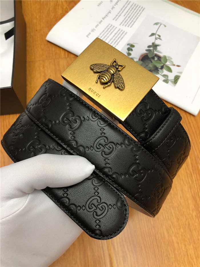 Gucci Signature belt with Bee buckle 38mm High