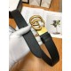 Gucci Reversible belt with Double G buckle 38mm Anti-Gold High