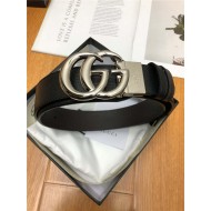 Gucci Reversible belt with Double G buckle 38mm Silver High