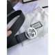 Gucci Leather belt with interlocking G buckle 38mm High