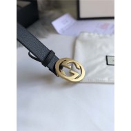 Gucci Leather belt with interlocking G buckle 38mm High