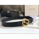 Gucci Leather belt with interlocking G buckle 38mm High