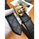 Gucci Signature belt with G buckle 38mm Gold High