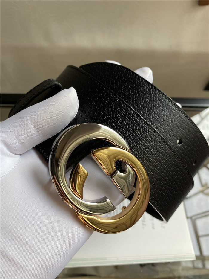 Gucci Leather belt with interlocking G buckle 38mm High