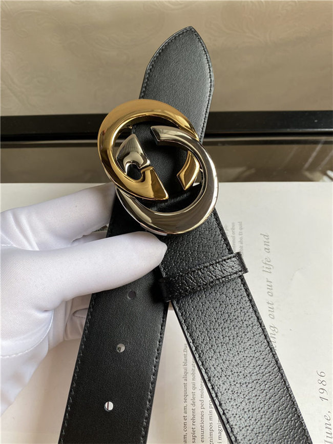 Gucci Leather belt with interlocking G buckle 38mm High