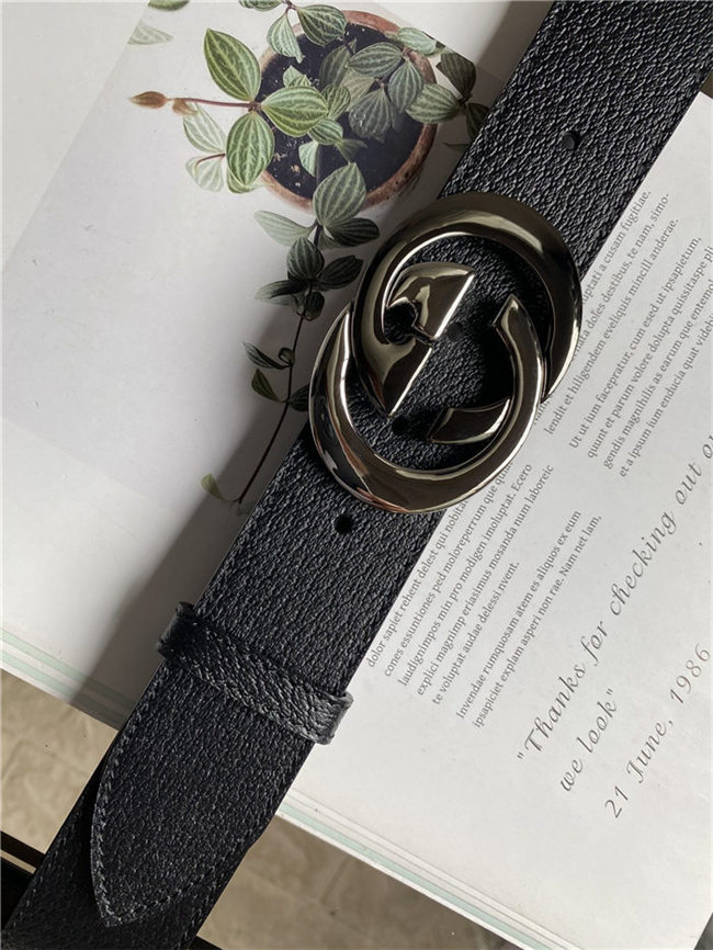 Gucci Leather belt with interlocking G buckle 38mm High