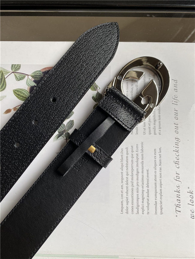 Gucci Leather belt with interlocking G buckle 38mm High