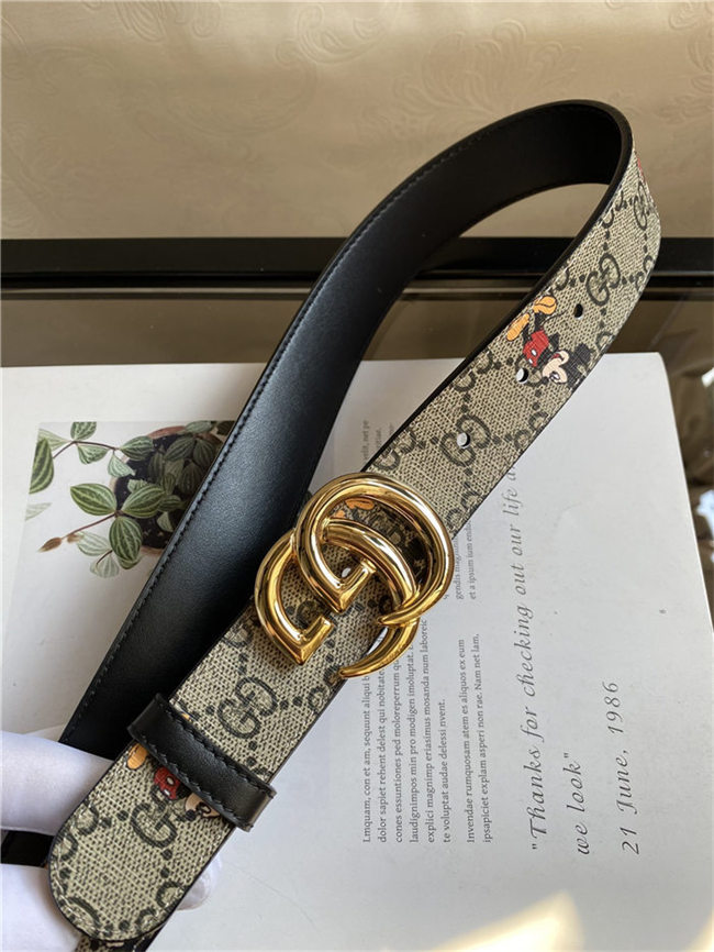 Gucci GG belt with Double G buckle 35mm Mickey High