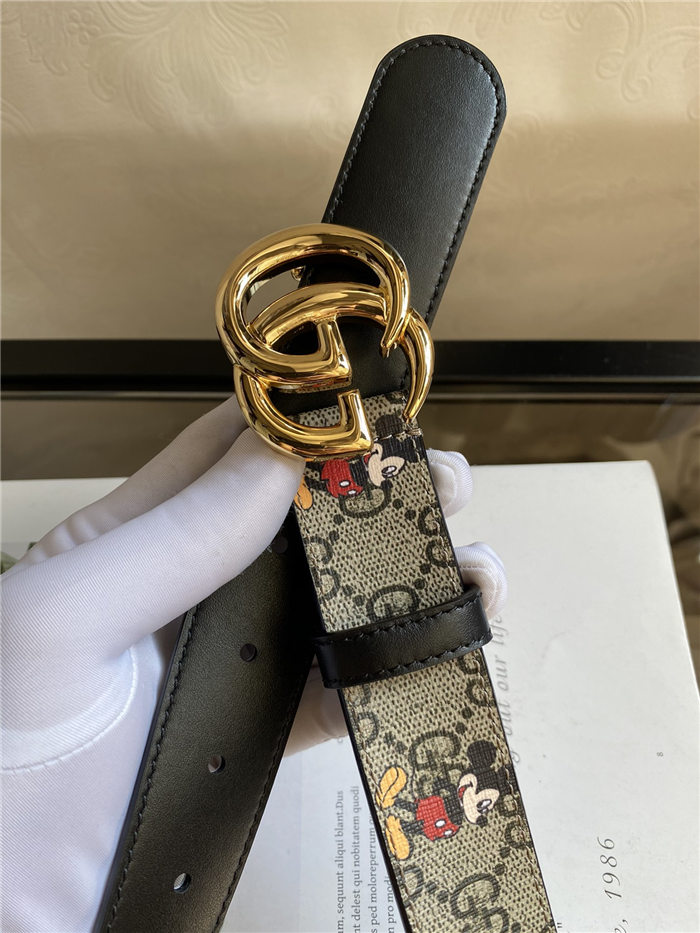 Gucci GG belt with Double G buckle 35mm Mickey High