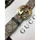 Gucci GG Supreme belt with G buckle 38mm Beige/Ebony High