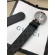 Gucci GG Supreme belt with G buckle 38mm Black/Grey High