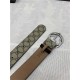 Gucci GG Supreme belt with G buckle 38mm Beige/Blue High