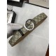 Gucci GG Supreme belt with G buckle 38mm Beige/Blue High