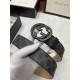 Gucci GG Supreme belt with G buckle 38mm Black/Grey High