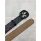 Gucci GG Supreme belt with G buckle 38mm Black/Grey High