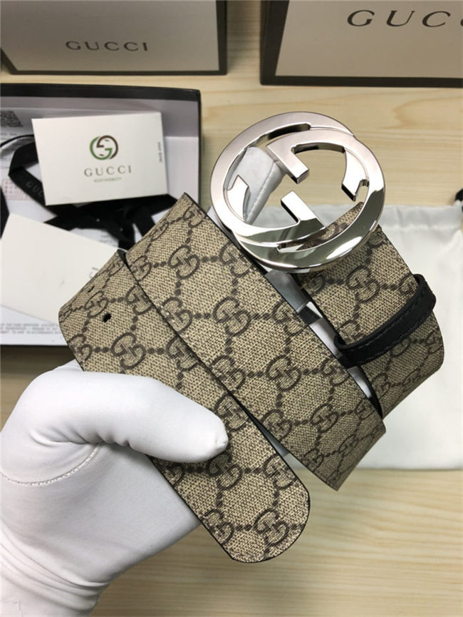 Gucci GG Supreme belt with G buckle 38mm High