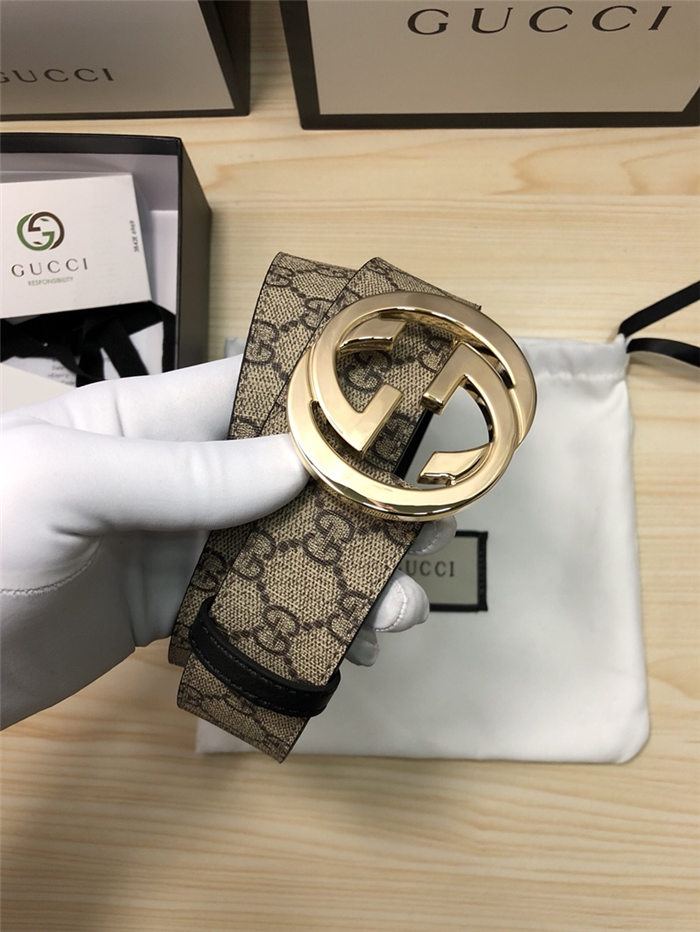 Gucci GG Supreme belt with G buckle 38mm High