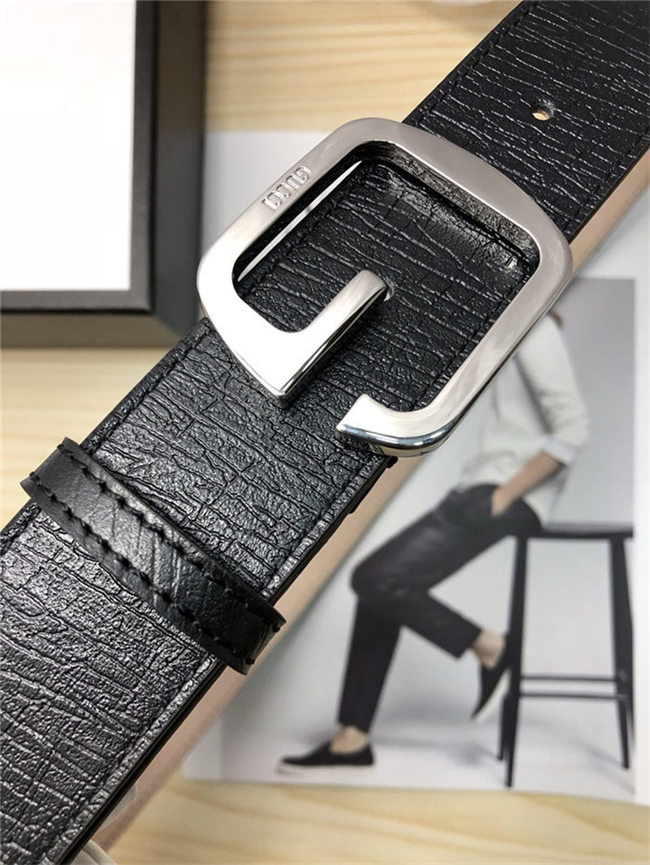 Gucci Web belt with G buckle Silver 38mm High